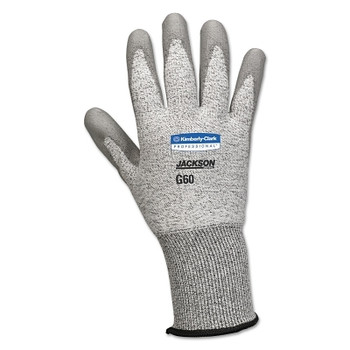 Kimberly-Clark Professional G60 Level 3 Cut Resistant Gloves with Dyneema Fiber, Large, Grey (12 PR / BG)