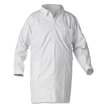 Kimberly-Clark Professional KleenGuard A40 Liquid & Particle Protection Lab Coat, 2-XLarge, Microporous Film Laminate, White, No Pockets (30 EA / CA)