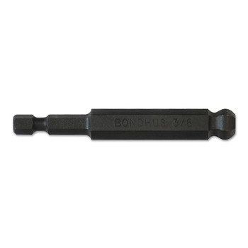 Bondhus Balldriver Power Bit, 3/8 in, 1/4 in Drive, 3 in (1 BIT / BIT)