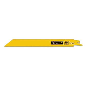 DeWalt Metal Cutting Reciprocating Saw Blades, 6 in, 24 TPI, Straight Back, 25/PK (25 EA / PKG)