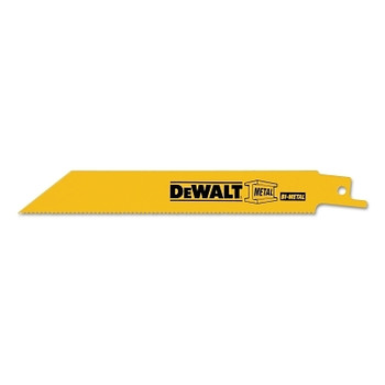 DeWalt Metal Cutting Reciprocating Saw Blades, 12 in, 10/14 TPI, Straight Back, 25/PK (25 EA / PKG)