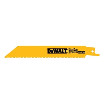 DeWalt Bi-Metal Reciprocating Saw Blades, 6 in, 10/14 TPI, Straight Back, Wood, 25/PK (25 EA / PKG)