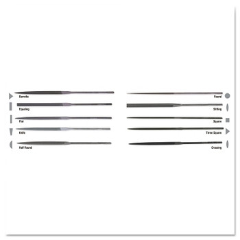 Crescent/Nicholson Needle Files, 6 1/4 in, Half Round (12 EA / BOX) Crescent/Nicholson Needle Files, 6 1/4 in, Half Round (12 EA / BOX)