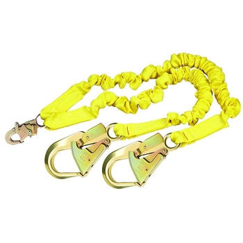 DBI-SALA ShockWave2 Shock Absorbing Lanyard, 6 1/4 in, Double Locking Snap, 2 Legs (1 EA / EA)