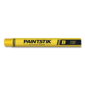 Markal Paintstik Original B Marker, 3/8 in x 4-3/4 in, Yellow (144 MKR / CS)
