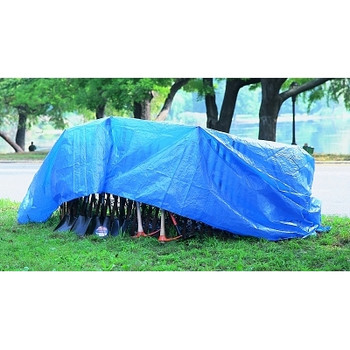 Anchor Brand Multiple Use Tarp, 8 ft W x 10 ft L, Polyethylene, Blue (1 EA / EA)