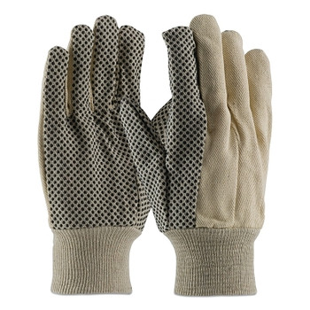 Anchor Brand Premium Grade Canvas Dotted Gloves, 10 oz, Mens, White/Black (12 PR / DZ)