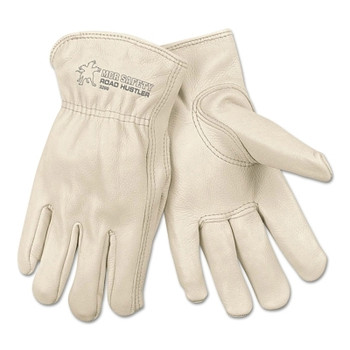 MCR Safety Unlined Drivers Gloves, Premium Grade Cowhide, Small, Keystone Thumb, Beige (12 PR / DZ)