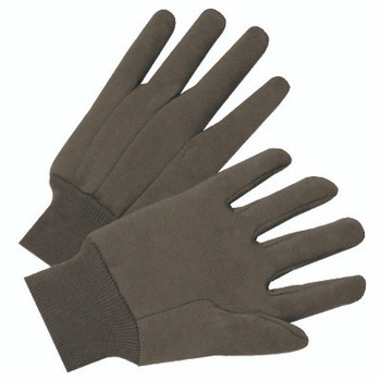 Anchor Brand Standard Weight Cotton/Polyester Brown Jersey Gloves, Unlined, Large (12 PR / DZ)