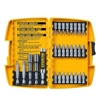 DeWalt Tough Case Screwdriving Sets, 29-piece, Slotted, Philips, Torx, Square Recess Bits, Shock-Resistant Steel (5 ST / CT)