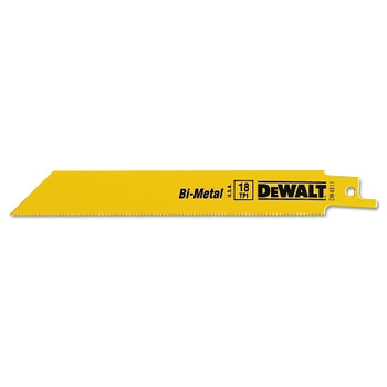 DeWalt Metal Cutting Reciprocating Saw Blade, 6 in L x 3/4 in W, 18 TPI (5 EA / PK)