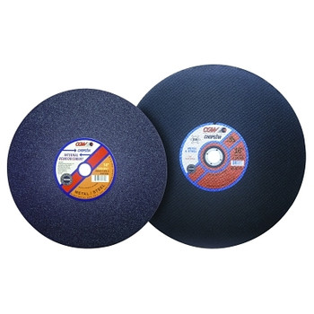 CGW Abrasives Cut-Off Wheel, Chop Saws, 14 in Dia, 3/32 in Thick, 36 Grit Alum. Oxide (2 PK / CA)