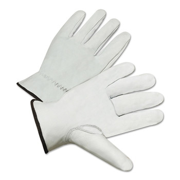 Anchor Brand Premium Grain Goatskin Driver Gloves, X-Large, Unlined, White (12 PR / DZ)