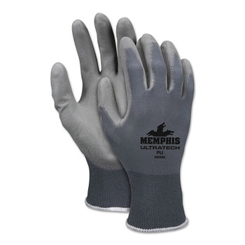 MCR Safety UltraTech PU Coated Gloves, Small, Gray (12 PR / DZ)