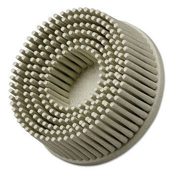 Scotch-Brite Roloc Bristle Disc, 2 in x 5/8 in, TR, 120 Grit, Ceramic Abrasive Grain, 25000 rpm, White (1 EA / EA)