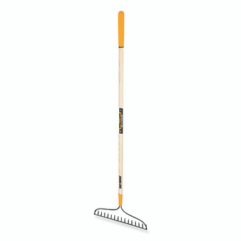 TRUE TEMPER Bow Rake, Steel, 16 Tines, 57 in Straight Fiberglass Handle with Cushion End Grip (1 EA / EA)