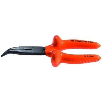 Facom Insulated Bent Nose Pliers, 7 7/8 in; 7 15/32 in (1 EA / EA)
