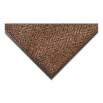 NoTrax Low-Profile Light-Weight Chevron Entrance Mat, 5/16 in x 2 ft W x 3 ft L, Needle-Punched Yarn, Vinyl Backing, Brown (1 EA / EA)