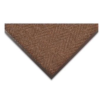 NoTrax Low-Profile Light-Weight Chevron Entrance Mat, 5/16 in x 4 ft W x 8 ft L, Needle-Punched Yarn, Vinyl Backing, Brown (1 EA / EA)