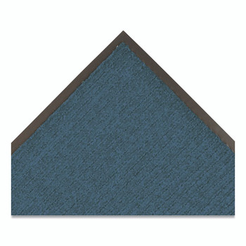 NoTrax Brush Step Low-Profile Scraper Entrance Mat, 5/16 in x 3 ft W x 6 ft L, Needle-Punched Yarn, Vinyl Backing, Slate Blue (1 EA / EA)