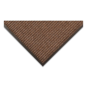 NoTrax Heritage Rib Heavy-Weight Scraper Entrance Mat, 3/8 in x 2 ft W x 3 ft L, Needle-Punched Yarn, Vinyl Backing, Brown (1 EA / EA)