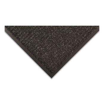 NoTrax Heritage Rib Heavy-Weight Scraper Entrance Mat, 3/8 in x 3 ft W x 4 ft L, Needle-Punched Yarn, Vinyl Backing, Charcoal (1 EA / EA)