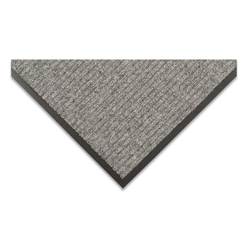 NoTrax Heritage Rib Heavy-Weight Scraper Entrance Mat, 3/8 in x 3 ft W x 4 ft L, Needle-Punched Yarn, Vinyl Backing, Gray (1 EA / EA)