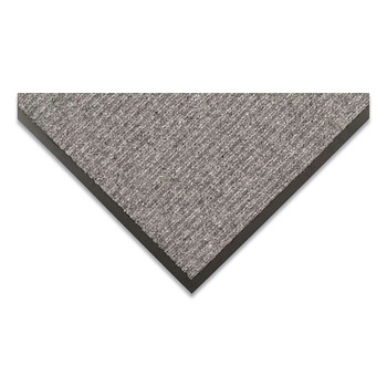 NoTrax Heritage Rib Heavy-Weight Scraper Entrance Mat, 3/8 in x 3 ft W x 5 ft L, Needle-Punched Yarn, Vinyl Backing, Gray (1 EA / EA)