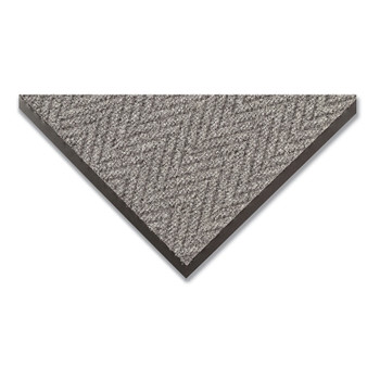 NoTrax Arrow Trax Low-Profile Scraper Entrance Mat, 3/8 in x 4 ft W x 6 ft L, Needle-Punched Yarn, Vinyl Backing, Gray (1 EA / EA)