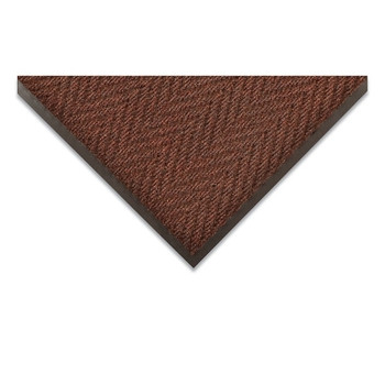 NoTrax Arrow Trax Low-Profile Scraper Entrance Mat, 3/8 in x 3 ft W x 10 ft L, Needle-Punched Yarn, Vinyl Backing, Autumn Brown (1 EA / EA)