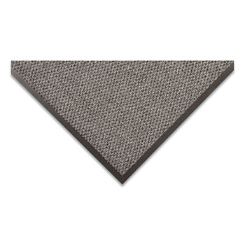 NoTrax Polynib Debris Trapping Entrance Mat, 3/8 in x 3 ft W x 5 ft L, 24 oz Poly Needle-Punched Yarn, Vinyl Backing, Gray (1 EA / EA)