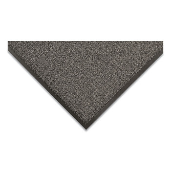 NoTrax Uptown Entrance Mat, 3/8 in x 4 ft W x 6 ft L, 36 oz Tufted Loop-Pile Decalon, Vinyl Backing, Charcoal (1 EA / EA)