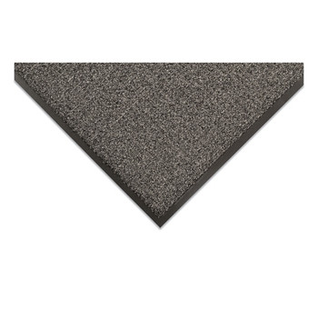 NoTrax Uptown Entrance Mat, 3/8 in x 4 ft W x 8 ft L, 36 oz Tufted Loop-Pile Decalon, Vinyl Backing, Charcoal (1 EA / EA)
