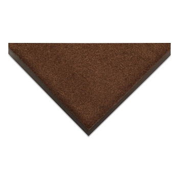 NoTrax Atlantic Olefin Stain Resist Carpet Entry Mat, 3/8 in x 4 ft W x 6 ft L, Decalon/Olefin Tufted Cut Pile, Vinyl, Dark Toast (1 EA / EA)