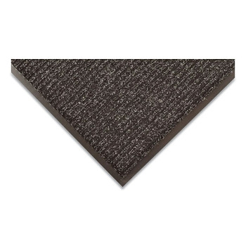 NoTrax Bristol Ridge Carpet Scraper Entrance Mat, 3/8 in x 2 ft W x 3 ft L, Needle-Punched Yarn, Vinyl Backing, Midnight (1 EA / EA)