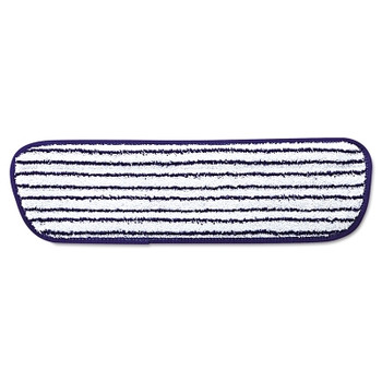 Rubbermaid Commercial Microfiber Finish Pad, 18 x 5 1/2, Blue/White (6 EA / PK)