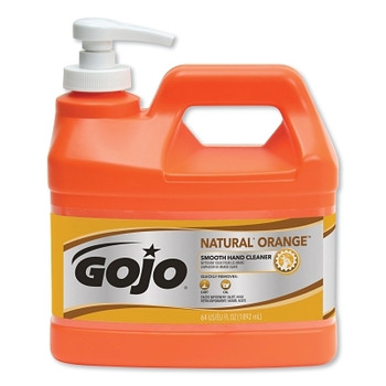 Gojo NATURAL* ORANGE Smooth Hand Cleaner, 1/2 gal, Pump Bottle (4 EA / CA)