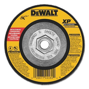 DeWalt Type 27 Depressed Center Wheels, 6 X 1/4 X 5/8 in - 11, Z24R Grit, Zirconia (10 EA / CA)