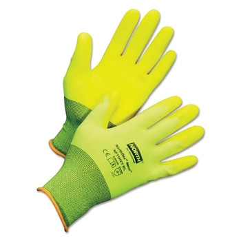 Honeywell North NorthFlex Neon Hi-Viz PVC Palm Coated Gloves, Small, Yellow (12 PR / BG)