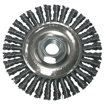 Anchor Brand Stringer Bead Wheel Brushes, 6 in dia x 3/6 in W, 0.02 in, Stainless Steel (1 EA / EA)
