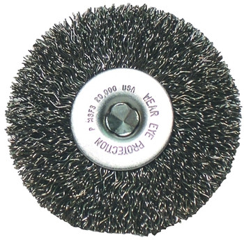 Anchor Brand Crimped Wire Wheel Brushes, 3 in D, 0.014 in Stainless Steel Wire (1 EA / EA)