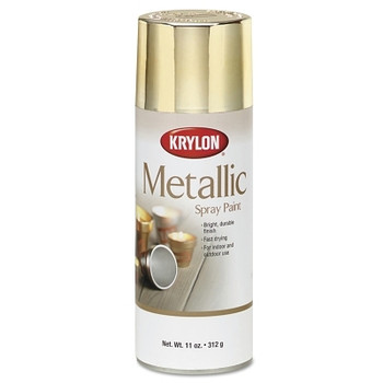 Krylon Metallic Paints, 12 oz Aerosol Can, Bright Gold, Metallic (6 CAN / CS)
