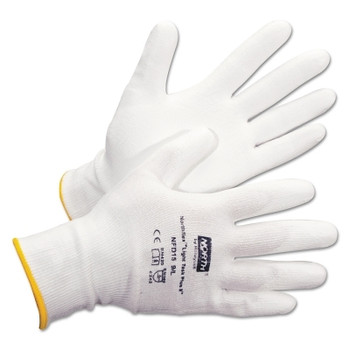 Honeywell North Light Task Plus II Polyurethane-Coated Gloves, 8, White (12 PR / DZ)