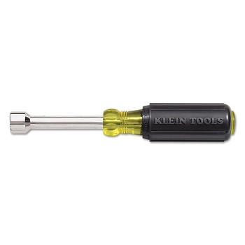Klein Tools Hollow Shaft Cushion-Grip Nut Drivers, 3/8 in, 6 3/4 in Overall L (1 EA / EA)