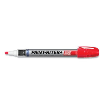 Markal Paint-Riter+ Detergent Removable Marker, 1/8 in Tip, Medium, Red (48 EA / CS)