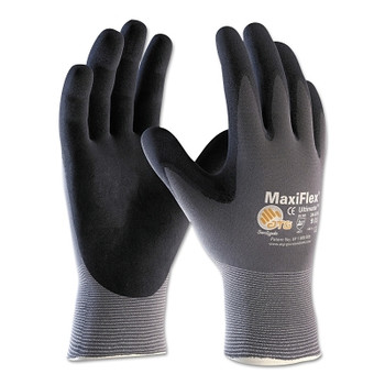 PIP MaxiFlex Ultimate Nitrile Coated Micro-Foam Grip Gloves, Medium, Black/Gray (12 PR / DZ)