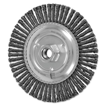 Advance Brush Stringer Bead Twist Knot Wheel, 6 D x 1/8 W, .02 Carbon Steel Wire, 12,500 rpm (1 EA / EA)