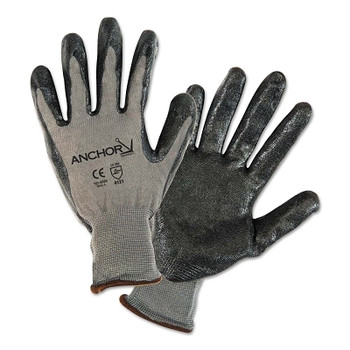 Anchor Brand Nitrile Coated Gloves, 2X-Large, Black/Gray (12 PR / DZ)