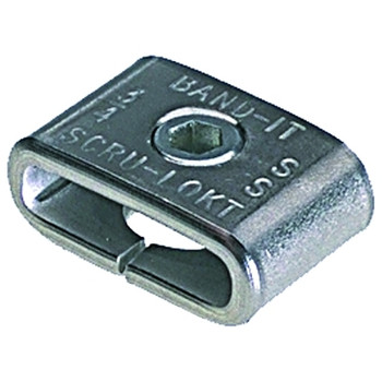 Band-It Scru-Lokt Buckles, 1/4 in, Stainless Steel 301, 50 per pack (50 EA / BX)