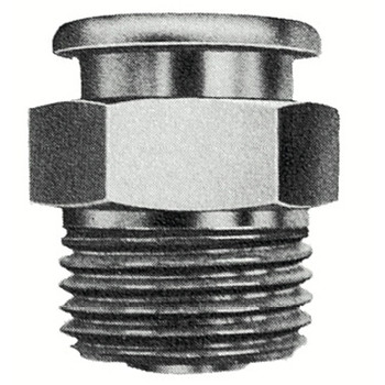 Alemite Button Head Fitting, Straight, 3/4 in, Male/Male, 1/8 in (PTF) (1 EA / EA)